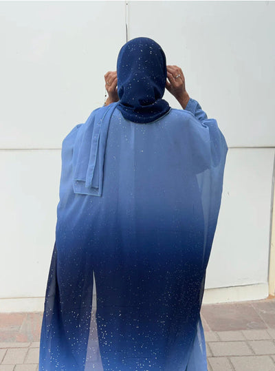 SHYLA BLUE STARDUST ABAYA BY GRACEFUL GRABS