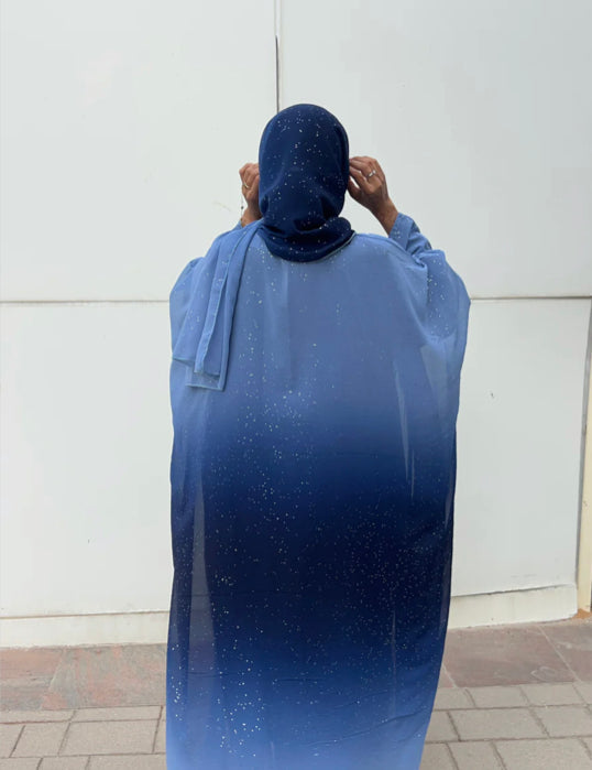 SHYLA BLUE STARDUST ABAYA BY GRACEFUL GRABS