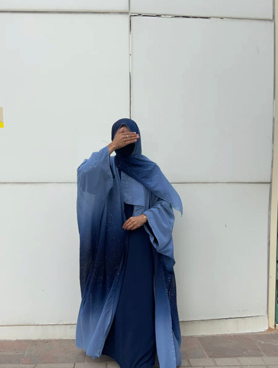 SHYLA BLUE STARDUST ABAYA BY GRACEFUL GRABS